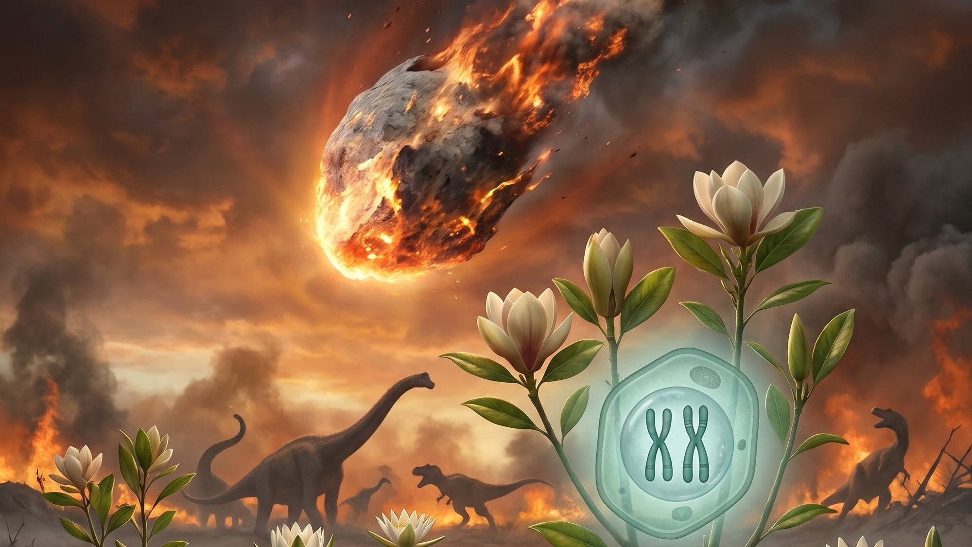 How flowering plants survived the asteroid that wiped out the dinosaurs