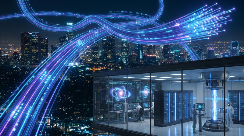 Computación cuántica: teletransportación exitosa en internet de alta velocidad